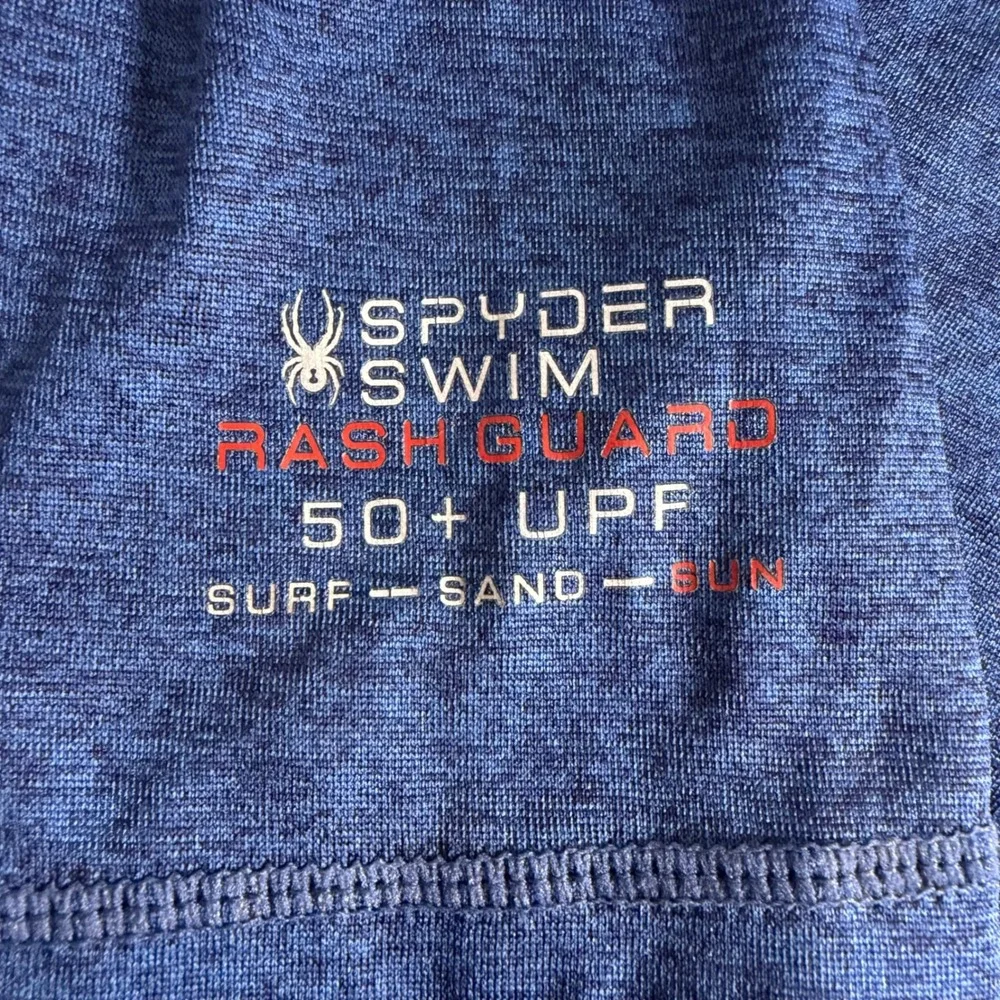 Spyder Swim Rash Guard Mens Blue Heather Long Sleeve UPF 50+ Sun Shirt XL